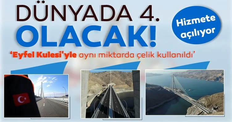 Kömürhan Köprüsü açılıyor: Dünyada 4. olacak! ’Eyfel Kulesi ile aynı miktarda çelik kullanıldı’