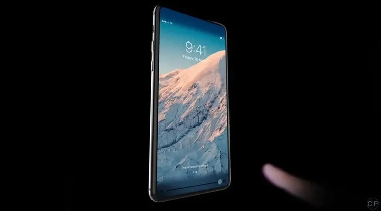 Tam ekranlı çerçevesiz iPhone 8 konsepti