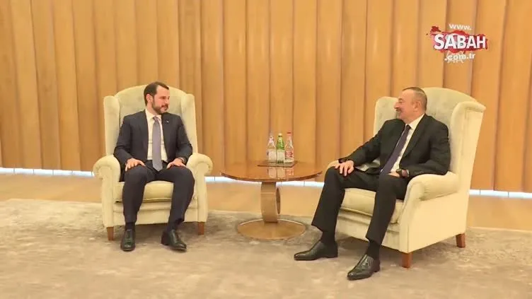Enerji ve Tabii Kaynaklar Bakanı Albayrak, Aliyev'le görüştü