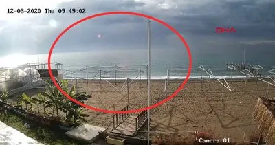 Antalya deniz üzerinde görünen esrarengiz uçan cisim kamerada | Video
