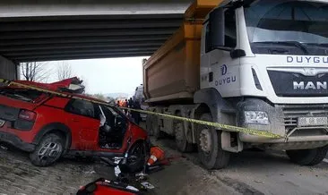 Kamyona çarpan otomobilin sürücüsü kadın mühendis öldü