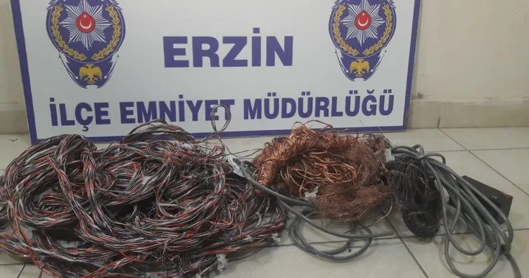 Erzin’de 3 hırsız yakalanarak gözaltına alındı