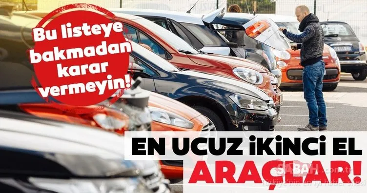 Sahibinden satılık 100 bin lira altında ikinci el arabalar! 2019 ikinci el araç listesi belli oldu