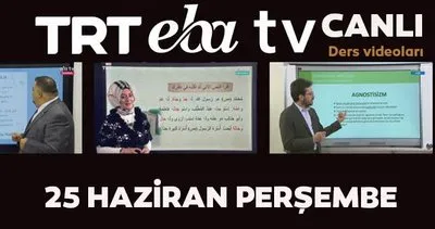 TRT EBA TV izle! 25 Haziran 2020 Perşembe ’Uzaktan Eğitim’ Ortaokul, İlkokul, Lise kanalları canlı yayın | Video