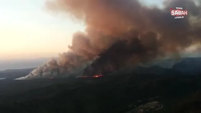 Muğla'nın Marmaris ilçesinde orman yangını | Video
