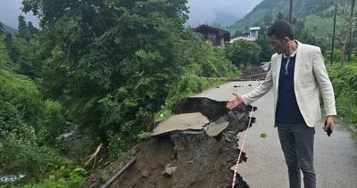 Kemalpaşa’da heyelan köy yolunu kapattı #artvin