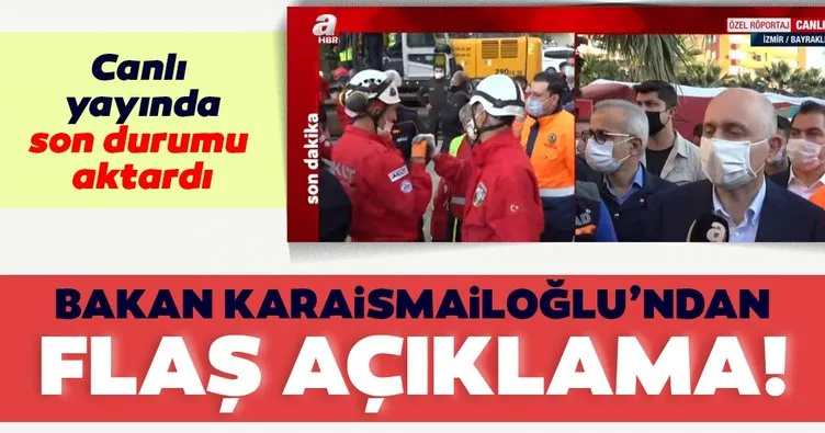 Son dakika: Bakan Karaismailoğlu’ndan İzmir depremiyle ilgili açıklama: Tam bir koordinasyon içerisindeyiz...