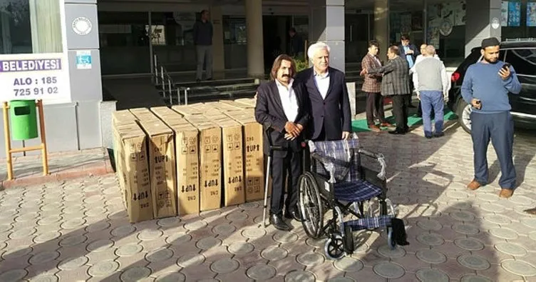 Kahta Belediyesinden engellilere tekerlekli sandalye
