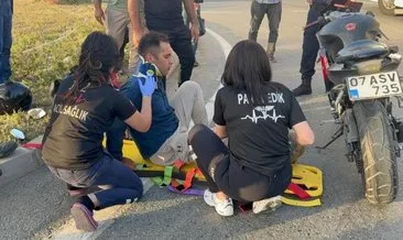 Kamyonetin çarpıp kaçtığı motosikletli yaralandı #antalya