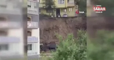 Başkentte sağanak nedeni ile yeni onarılan yol çöktü | Video