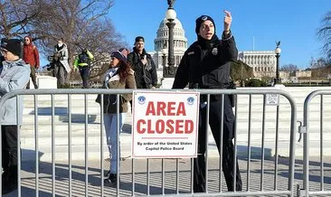 ABD Kongresi çevresinde gösteri alarmı! Tekrar demir çitle çevrildi...