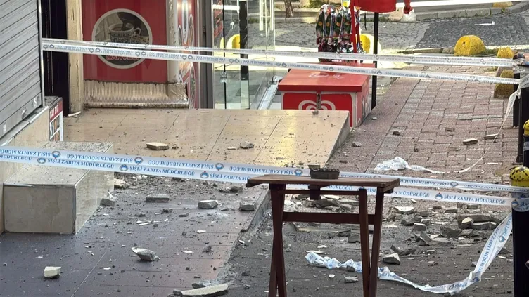 Şişli’de kopan beton parçalarından saniyelerle kurtuldu! Az kalsın öbür tarafa gidiyordum