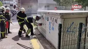 Aksaray’da elektrik panosunda yangın paniği | Video