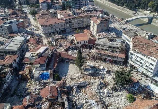 Antakya’daki yıkım havadan görüntülendi