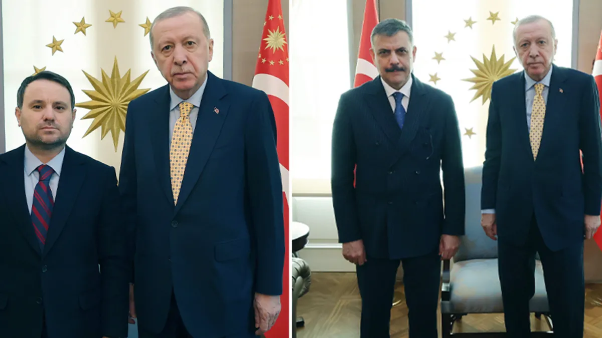 Başkan Erdoğan, bakanlar Mustafa Çiftçi ve Akın Gürlek’i kabul etti. Başkan Erdoğan, bakanlar Mustafa Çiftçi ve Akın Gürlek’i kabul etti.