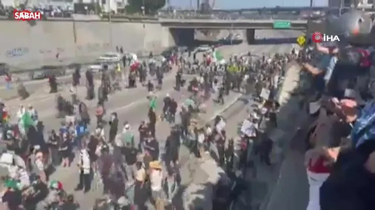 Los Angeles’ta göçmen protestoları tırmanıyor! İşte son görüntüler | Video