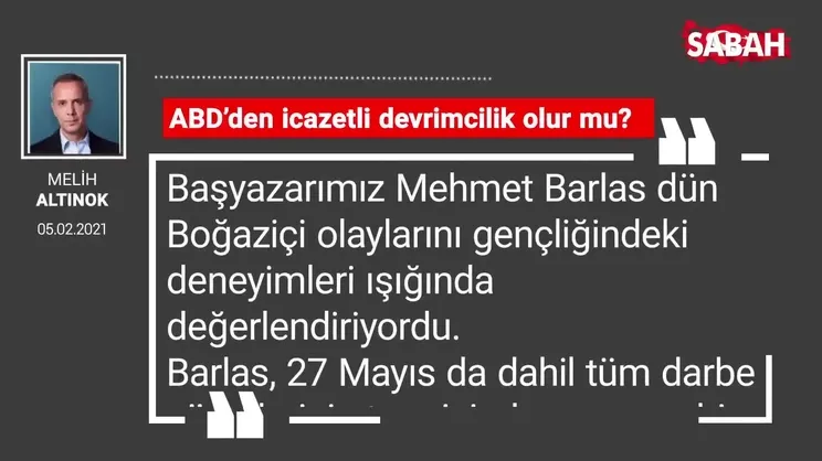 Melih Altınok | ABD’den icazetli devrimcilik olur mu?