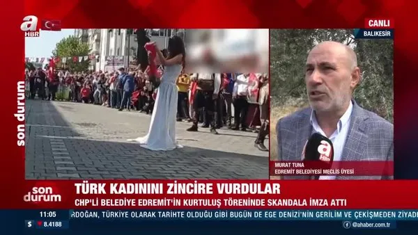 CHP'li Edremit Belediyesi'nden skandal saygısızlık... Türk kadınını zincire vurdular!