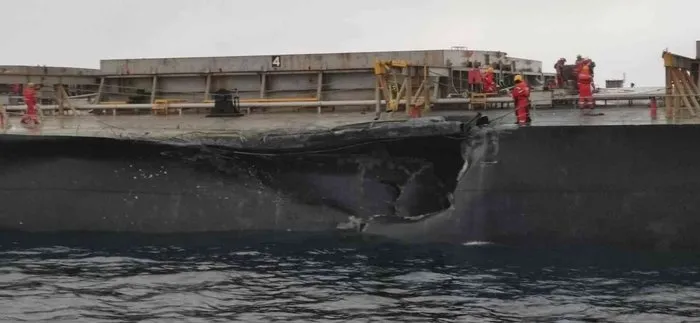 Marmara Denizi’nde çarpışan gemilerin hasar tespiti yapıldı