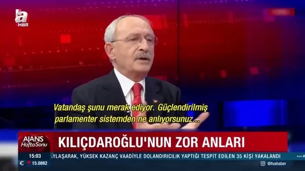 Kemal Kılıçdaroğlu'nun canlı yayındaki zor anları 