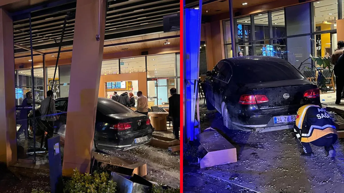 Bakırköy'de kontrolden çıkan araç kafeye daldı: 6 yaralı Bakırköy'de kontrolden çıkan araç kafeye daldı: 6 yaralı