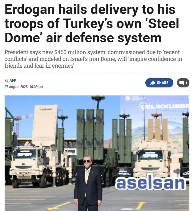 Çelik Kubbe İsrail’in radarında: Dostta güven düşmanda korku uyandıracak! Türkiye kendi kalkanını üretiyor!