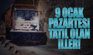 9 Ocak 2017 Pazartesi tatil olan iller