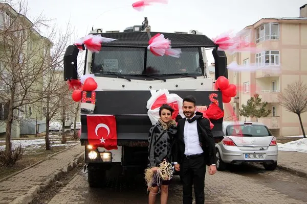 TOMA gelin arabası oldu
