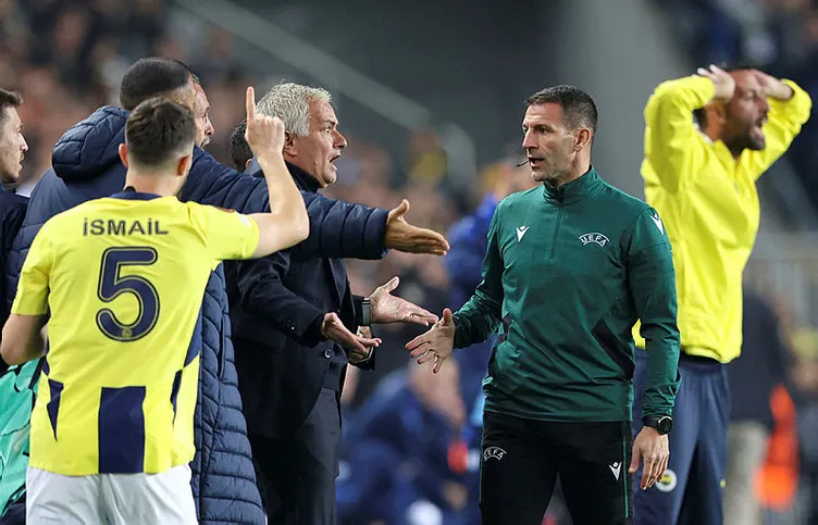 SON DAKİKA HABERLERİ: UEFA Avrupa Ligi’nde Jose Mourinho şoku yaşadı! Fenerbahçe penaltı beklemişti: Fransız hakemden olay yaratan karar