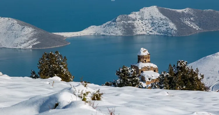Van’dan büyüleyen kış görüntüleri
