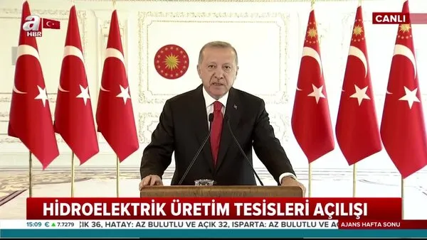 Son dakika: Cumhurbaşkanı Erdoğan'dan Hidroelektrik Üretim Tesisleri Açılış Töreni'nde önemli açıklamalar | Video