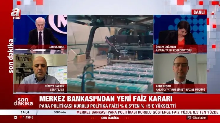 Son dakika | TCMB faiz karar açıklandı 'Yüzde 15'