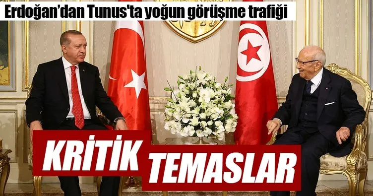 Cumhurbaşkanı Erdoğan’dan Tunus’ta önemli görüşmeler