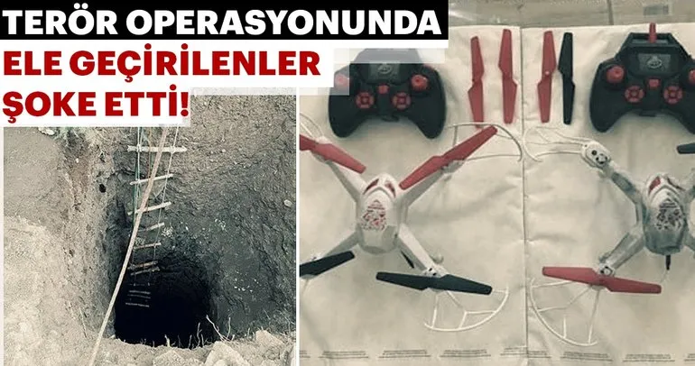 Diyarbakır’daki büyük terör operasyonunda ele geçirilenler şoke etti!