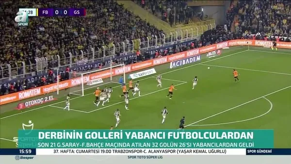 Galatasaray - Fenerbahçe maçlarına yabancı futbolcular damga vuruyor | Video