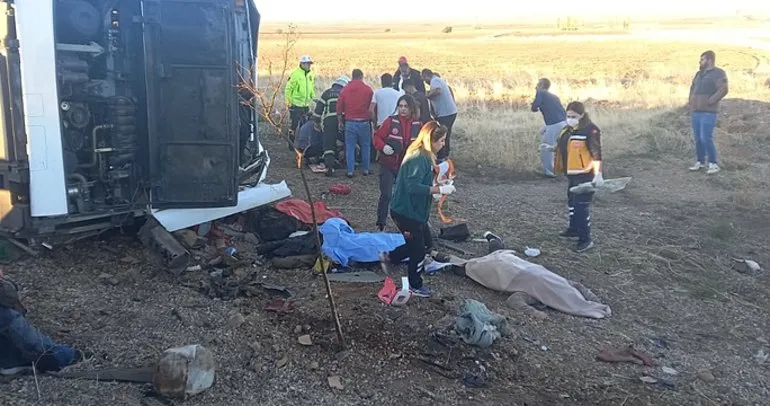 Aksaray'da yolcu otobüsü devrildi: 4 ölü, çok sayıda yaralı var