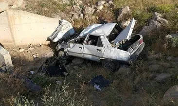 Aksaray’da otomobil şarampole yuvarlandı: 1 ölü
