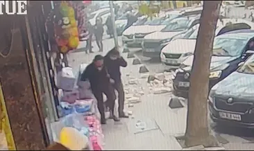 Güngören’de 5 katlı binadaki balkondan parçalar koptu! O anlar kamerada
