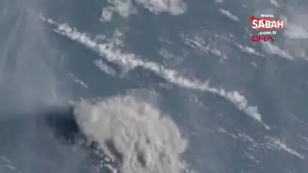 Karayipler'deki La Soufriere Yanardağı'ndaki patlama uydudan görüntülendi