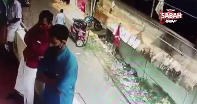 Bayılan adam son anda balkondan düşmekten kurtarıldı | Video