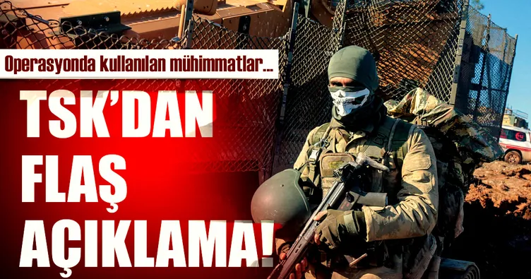 TSK’dan flaş mühimmat açıklaması