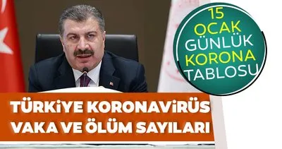 SON DAKİKA: Bakan Koca 15 Ocak 2021 koronavirüs tablosunu açıkladı! Türkiye corona virüsü vaka sayısı – ölü sayısı kaç oldu?