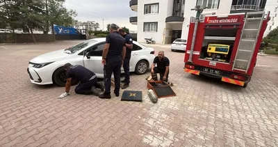 Adıyaman'da otomobilde sıkışan kediyi itfaiye ekipleri kurtardı #adiyaman