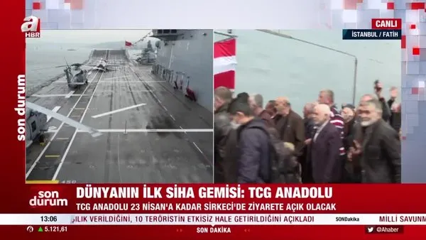 TCG Anadolu ziyarete açıldı: Vatandaşlar gözyaşlarını tutamadı | Video