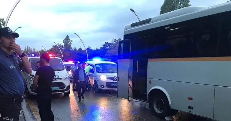 Ankara’da polis servis aracı, yolcu otobüsüne çarptı: 3’ü polis, 8 yaralı