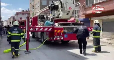 Eskişehir’de apartmanda korkutan yangın! | Video