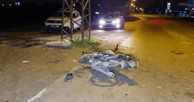 Adana’da aşırı hız kazayla bitti, motosiklet sürücüsü ağır yaralandı