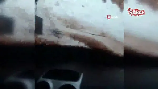 Ankara'da sele yakalanan sürücünün zor anları kamerada | Video