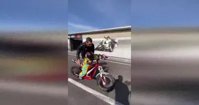 Dünya Şampiyonu Motosikletçi Kenan Sofuoğlu’nun oğlu Zayn Sofuoğlu’nun motosiklet şovu sosyal medyada olay oldu | Video