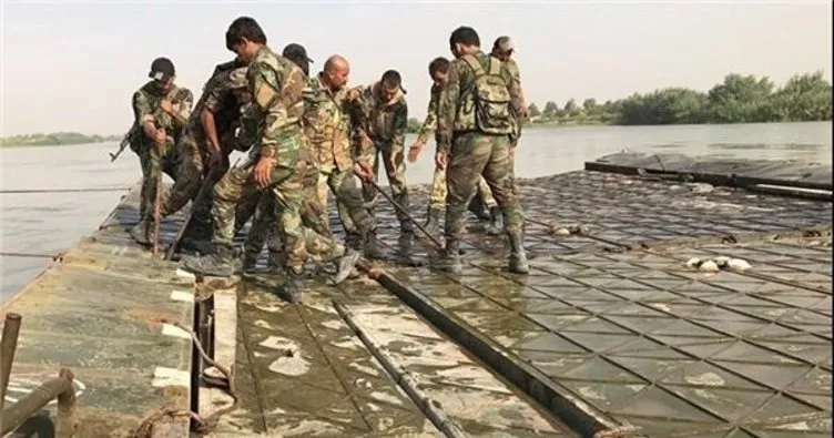 Rus askerleri Fırat’ın üzerine köprü kurdu